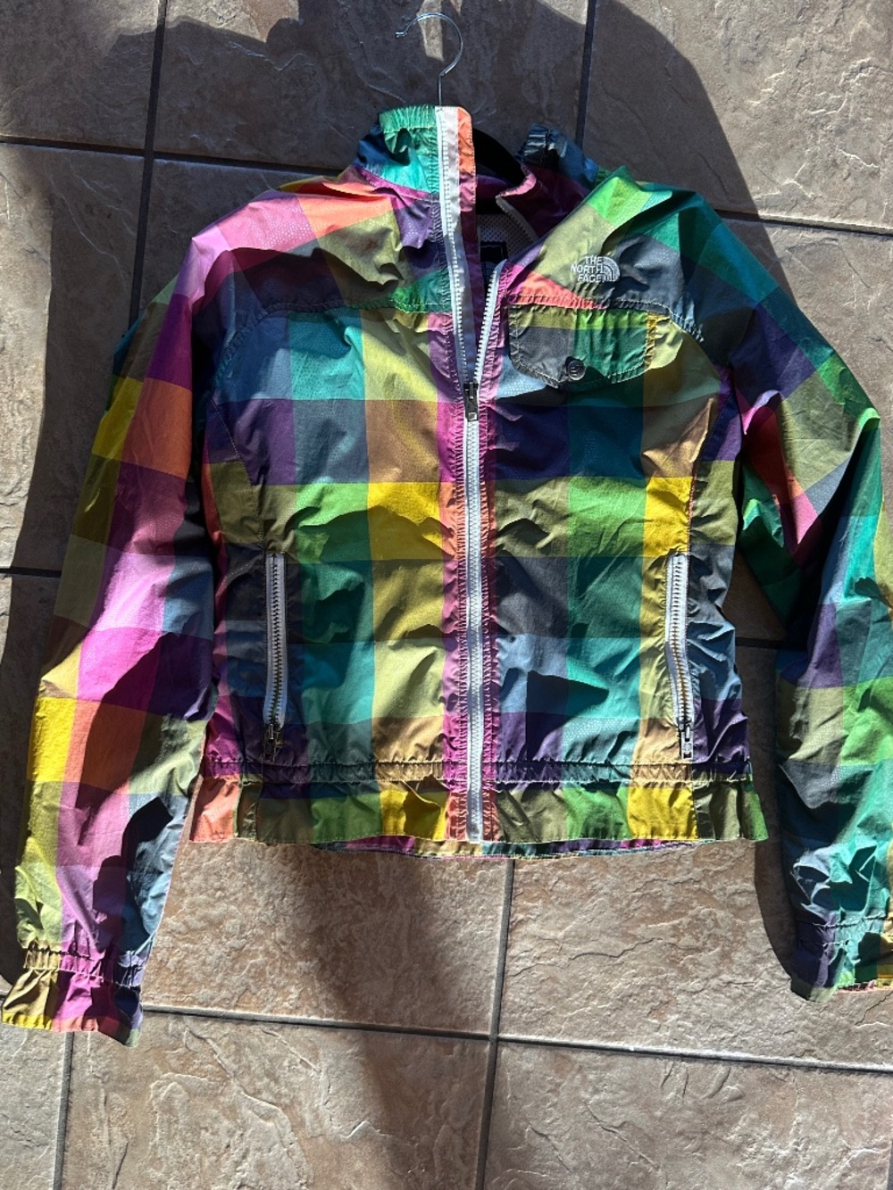North Face Multi-coloured cropped windbreaker $40